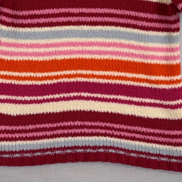 Gap Multi-Colored Pink, Purple, Blue, Orange & White Stripe Fuzzy Sweater in XXL - Picture 10 of 12